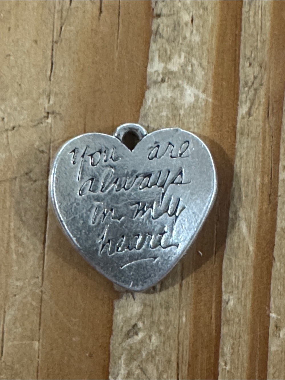 James Avery Silver Heart Pendant "You Are Always In My Heart"